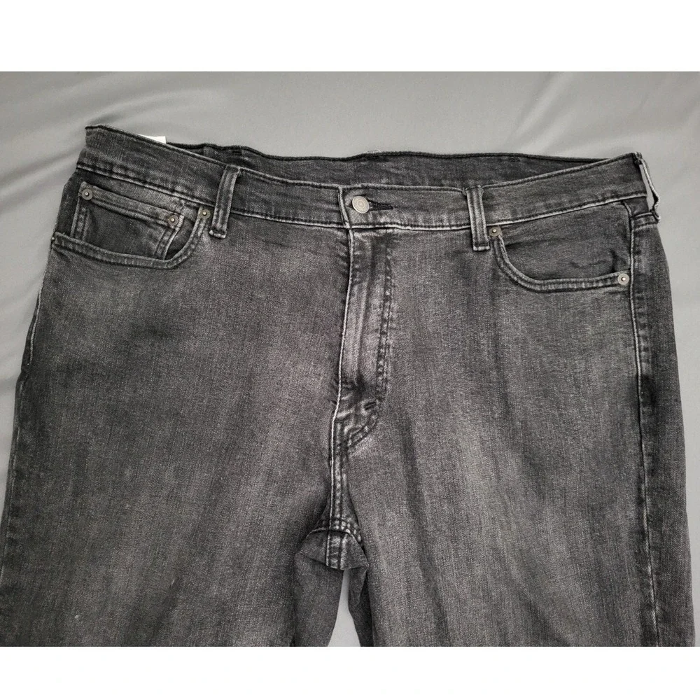 Levi's 541 Athletic Taper Jeans Mens 38x30 Faded Black Gray Stretch Denim 540196